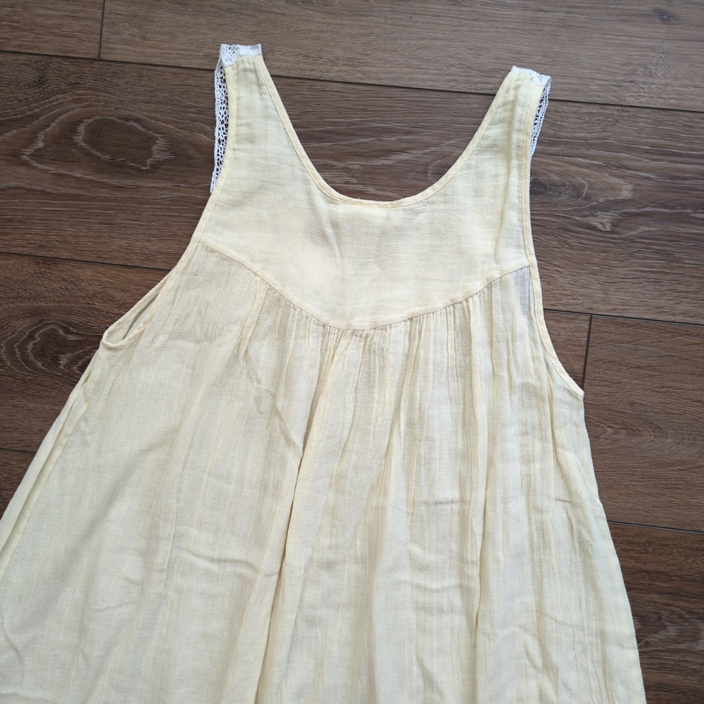 Soft Surroundings off-white Lace-Trim Cotton Chemise - Picture 7 of 11